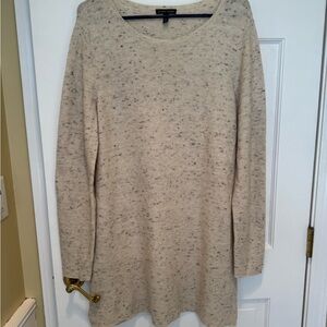 Eileen Fisher Speckled Cream Knit Tunic- Medium
